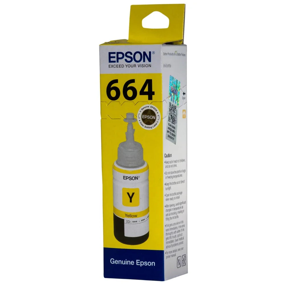 Epson Ink Cartridge - T6644, Yellow 70ml Ink Bottle - eBuy UAE
